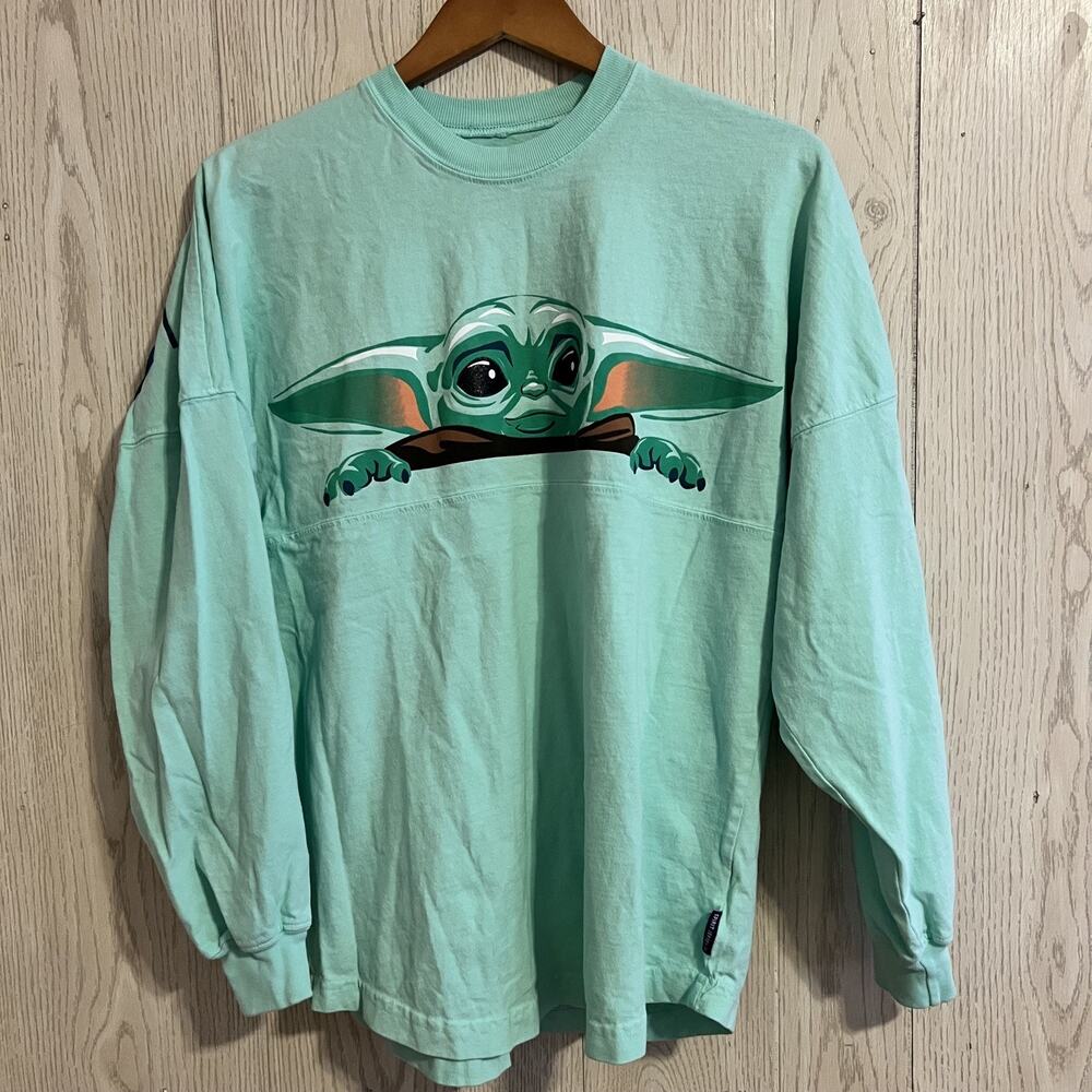 DISNEY Star Wars The Mandalorian Spirit Jersey Size Small Mint Green
